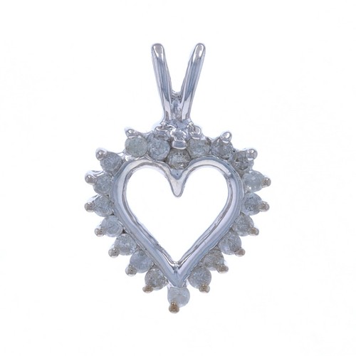Blanc pendentif coeur - blanc,