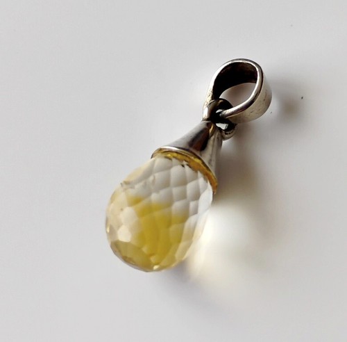 Pendentif citrine argent - pendentif,