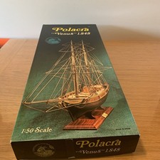 Maquette Bateau Polacra Venus 1848 En Bois 1:50 