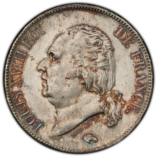 Louis xviii francs 1823 - xviii, 5