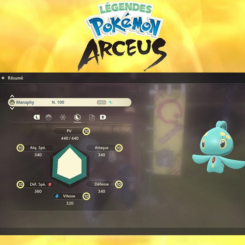 Manaphy shiny niveaux effort - manaphy,