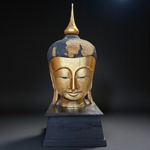 Grand tête bouddha thaï - grand, de