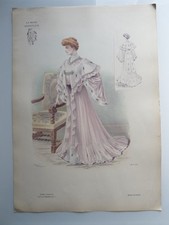 Grande Gravure Accessoires de Mode Femme 1900 Robe (12265)