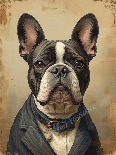 Photo bouledogue français - a4,