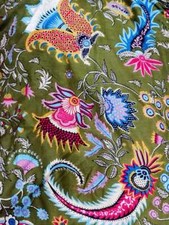 Tissu 3 yards vert indien