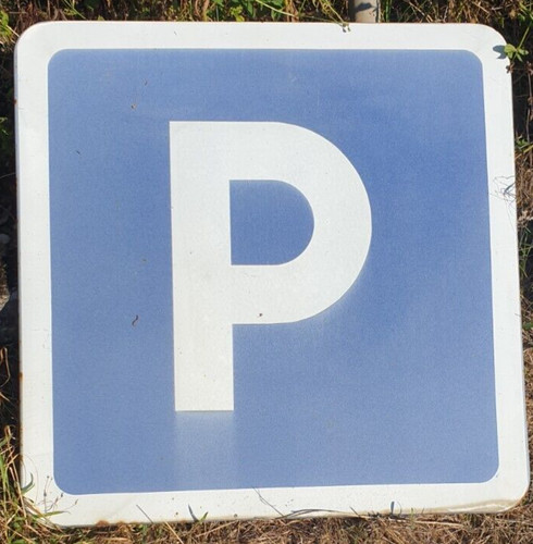 Ancien grand panneau routier - grand,