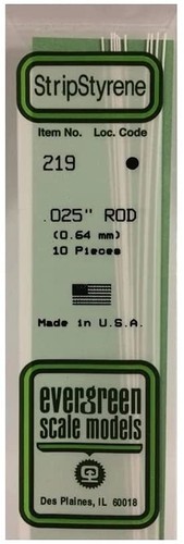 Evergreen 219 025 - .025", rods