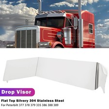 Flat Top Silvery Drop Visor Pour Peterbilt 377 378 379 335 386 388 389