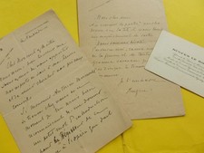 Hugues LE ROUX (1860-1925) Secrétaire Alphonse DAUDET. Journaliste. 2x AUTOGRAPH