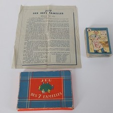 Ancien Jeu de Cartes 7 Familles " Les métiers caricaturés " Complet 1930
