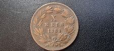 X Reis - 10 reis 1883 Portugal - Luiz I - KM# 526