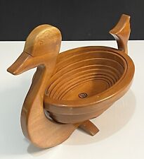 Panier a fruits ou dessous de plat forme canard , 2 en 1, panier bois