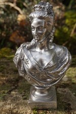 RE0211 AR  BUSTE  REPRODUCTION COULEUR  ARGENT  MARIE ANTOINETTE  FELIX LECOMTE