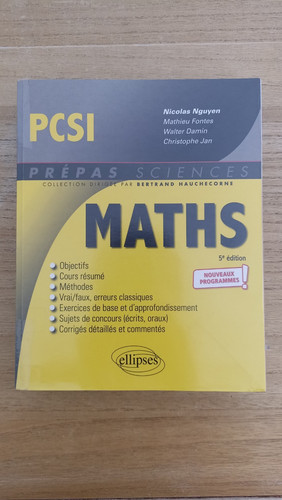 Livre maths pcsi 5ème - livre,