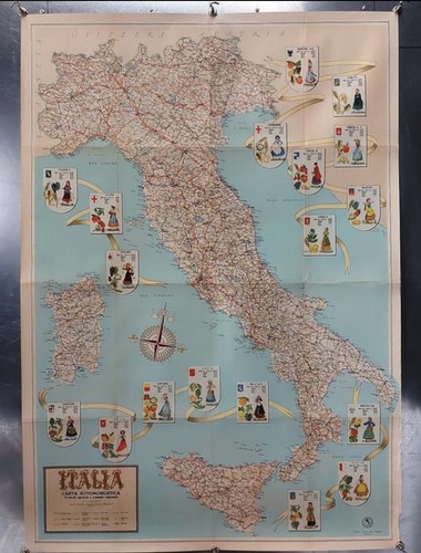 Carte routière ancienne - routière,