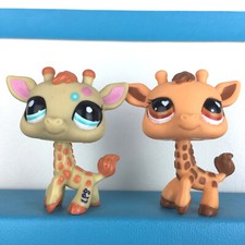 Authentic 2 Littlest Pet Shop Lot Girafe Giraffe 526 / LPS Set