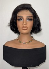 Perruque brésilienne de Vrais cheveux humain 10 pouces closure 4x4, Densité 180%