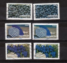 France autoadhesif  120, 121, 126, 127 variétés bleu foncé et normaux oblitérés