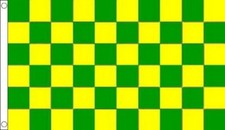 DRAPEAU DAMIER VERT ET JAUNE