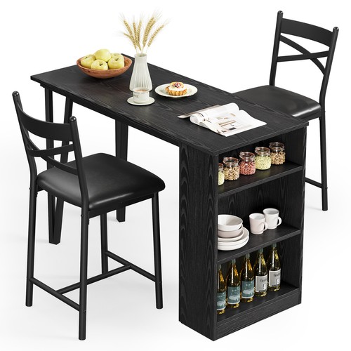 Dining set wood top - dining, table