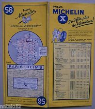 § carte MICHELIN 56 PARIS - REIMS 1960 - 2