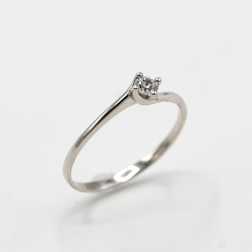 Bague solitaire blanc 18 - en, or