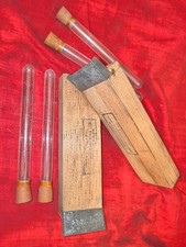 2 boîtes bois 4 tubes à