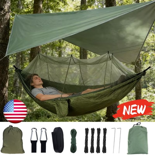 Camping hammock with rain fly - camping,