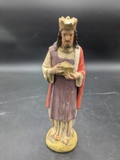 Ancien grand santon Roi Mage crèche Jésus Noël Hauteur 23 cm