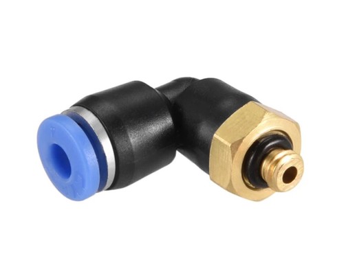 Raccord tube 4mm vers - 90°,