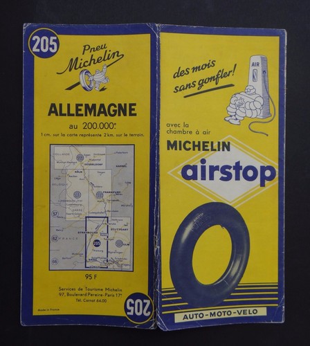 Carte michelin 205 old - carte,