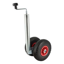 Roue Jockey double - Tube métal 48mm - Pneus increvable 260x85mm  - Pour caravan