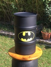 Baril métal fantaisie 60L rangement chambre enfant bidon coffre jouets peluches