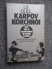 LIVRES ECHECS   KARPOV KORCHNOI  BAGUIO 1978   ECHECS