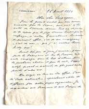 Général gaulle lettre - général, de