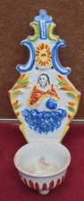 rare magnifique ancien grand bénitier faience 19eme model peut courant quimper ?