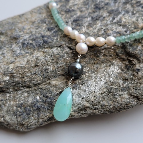 Collier raffiné argent perle - argent,