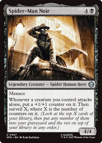 Spider man noir mtg m - noir, x4