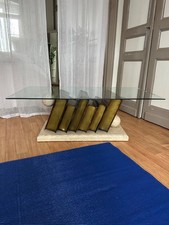 vintage glass top coffee table