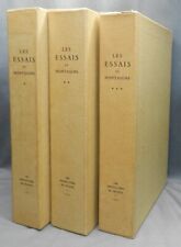 LES ESSAIS DE MICHEL SEIGNEUR DE MONTAIGNE - EN 3 VOLUMES - EX. N°394 - 1953