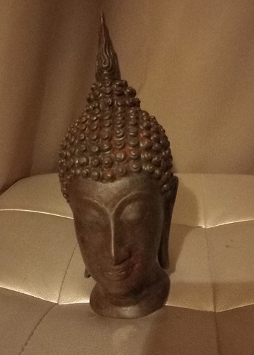 Bouddha bronze tête 15 - bouddha,
