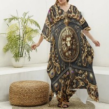 Baroque Lion Kaftan Dress