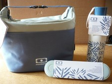 SAC REPAS + COUVERTS INOX + GOURDE ALU- MONBENTO