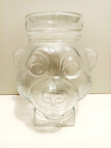 Bocal tête ours verre - tête, d'ours