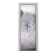 Tulup Autocollant de porte 75x205 cm autocollant - Forêt en hiver