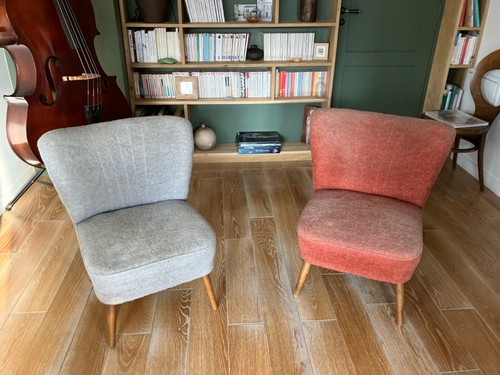 Paire fauteuils cocktail - de,