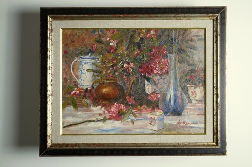 Nature morte aux fleurs - , roses