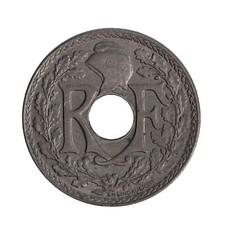 Monnaie France 5 centimes Lindauer IIIème République Cupro-nickel 1919