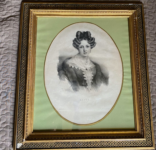 Rare lithographie portait de - rare, "portait