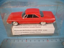 Plymouth Belvedere coupé 1964 Rouge 1/43 UH Universal Hobbie 1451 Neuf Box perso